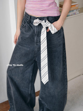 knit striped tie