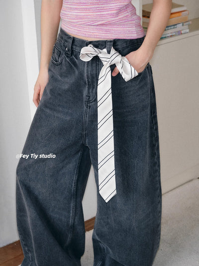 knit striped tie