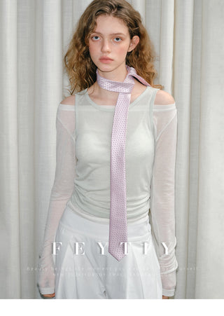 knit striped tie