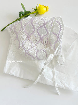 purple lace scarf