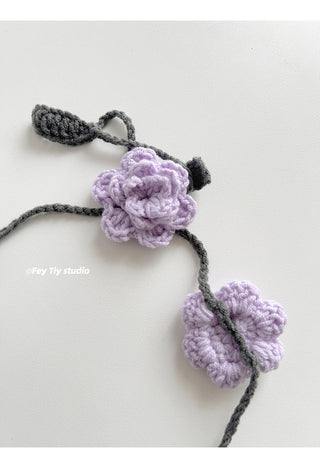 purple rose necklace