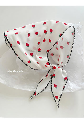 strawberry photo scarf