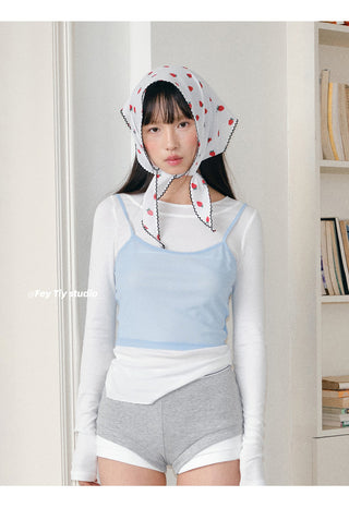 strawberry photo scarf
