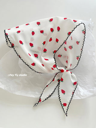 strawberry photo scarf