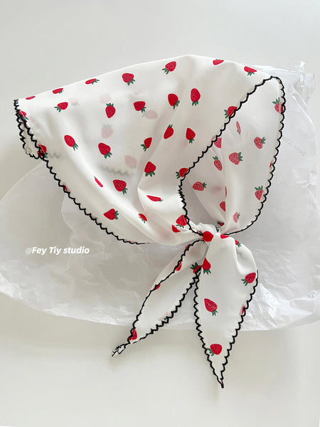 strawberry photo scarf