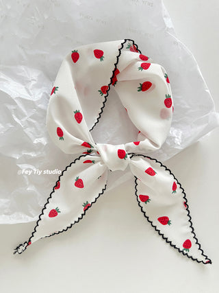 strawberry photo scarf