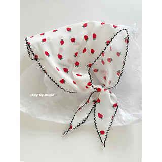 strawberry photo scarf