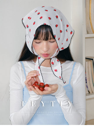 strawberry photo scarf