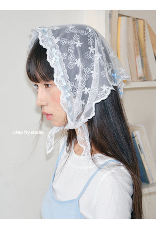lace floral scarf
