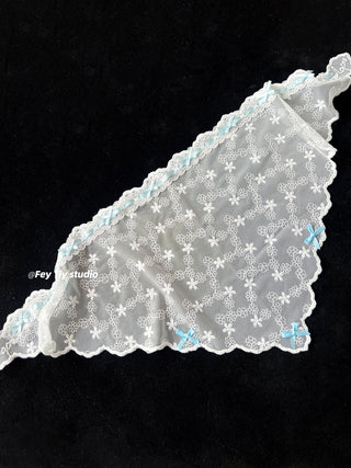lace floral scarf