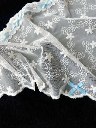 lace floral scarf