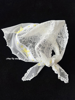 lace floral scarf