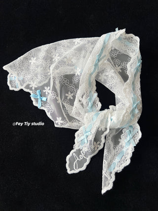 lace floral scarf