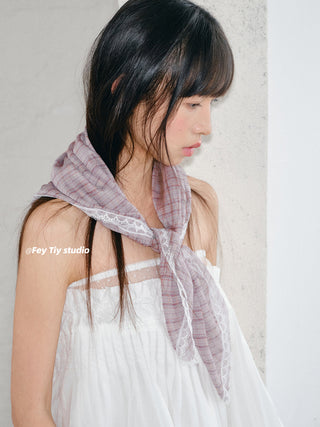 small plaid kerchief