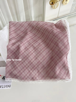 small plaid kerchief