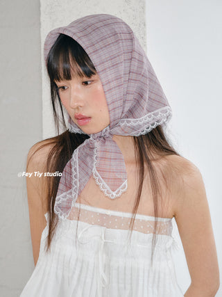small plaid kerchief