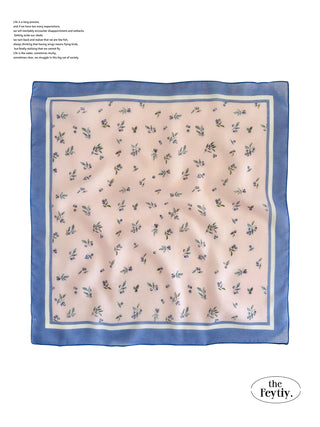 blue flower scarf