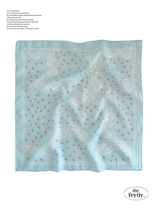 blue flower scarf