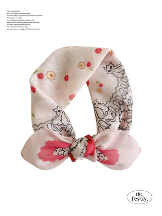 blue flower scarf