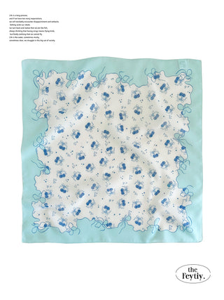 blue flower scarf