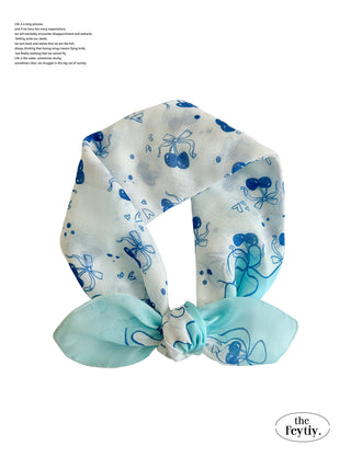 blue flower scarf