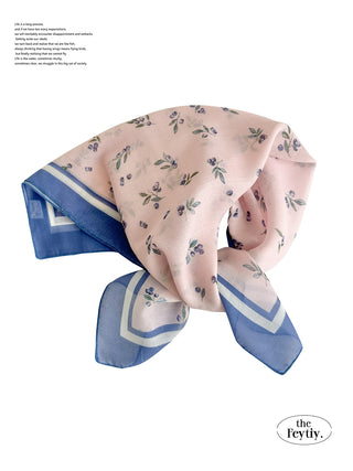 blue flower scarf