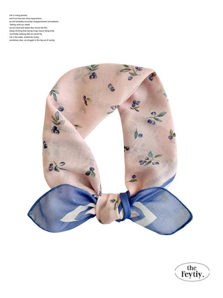 blue flower scarf