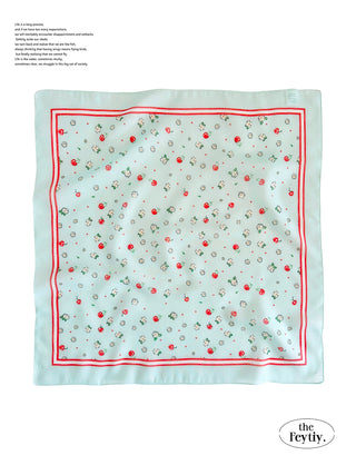 blue flower scarf