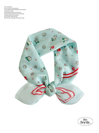 blue flower scarf