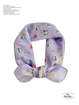 blue flower scarf