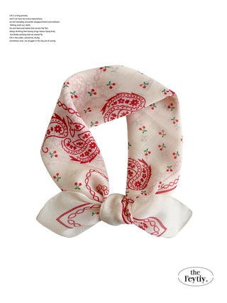 blue flower scarf