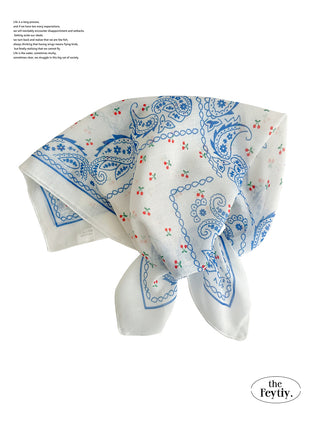 blue flower scarf
