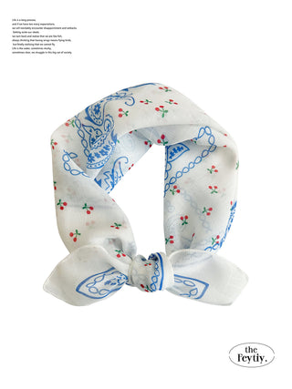 blue flower scarf