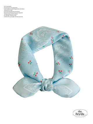 blue flower scarf