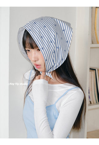 blue stripe shawl