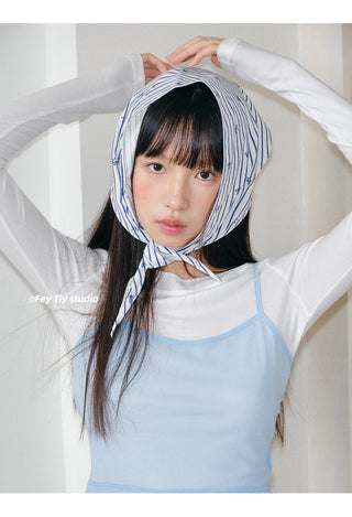 blue stripe shawl
