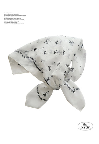bow polka scarf