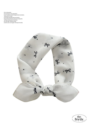 bow polka scarf