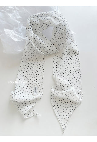 chiffon polka scarf