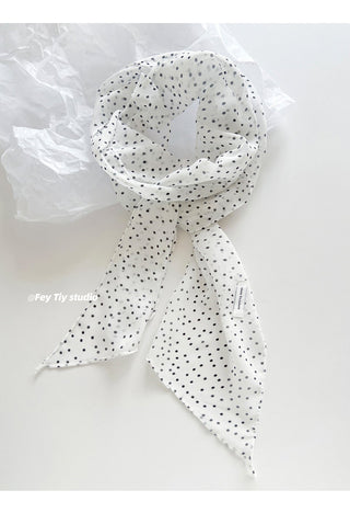 chiffon polka scarf
