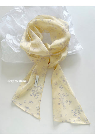 chiffon polka scarf