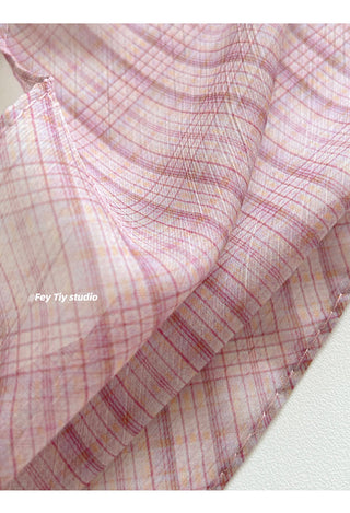 chiffon polka scarf