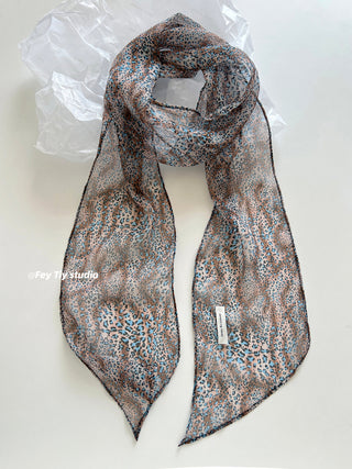 chiffon polka scarf