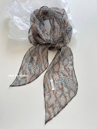 chiffon polka scarf