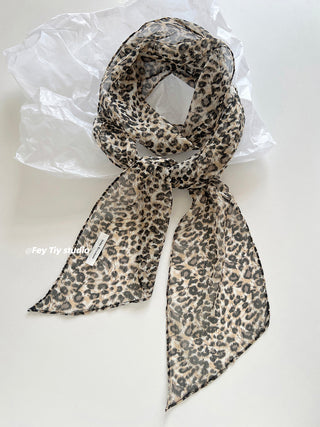 chiffon polka scarf