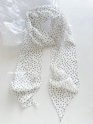 chiffon polka scarf