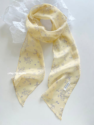 chiffon polka scarf