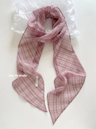 chiffon polka scarf