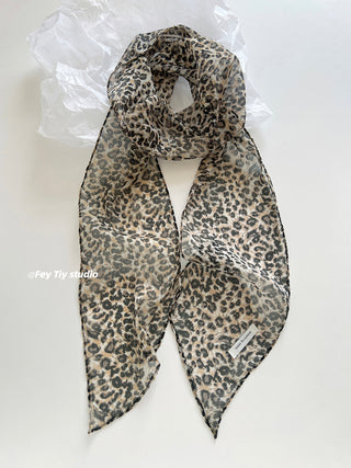 chiffon polka scarf