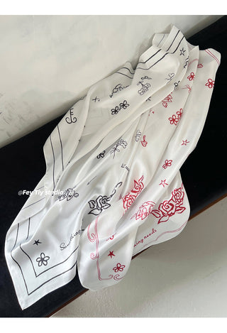 designer silk scarf